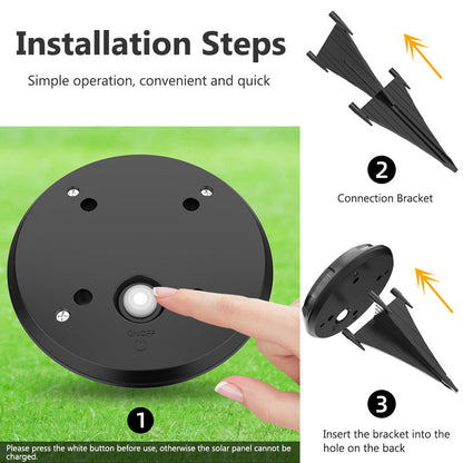 Outdoor Solar Garden 10 LED Disk Lights for Lawn Yard and Patio view 8