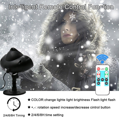 Waterproof LED Dynamic Moving Snowing Projector Light for Room Decor view 8