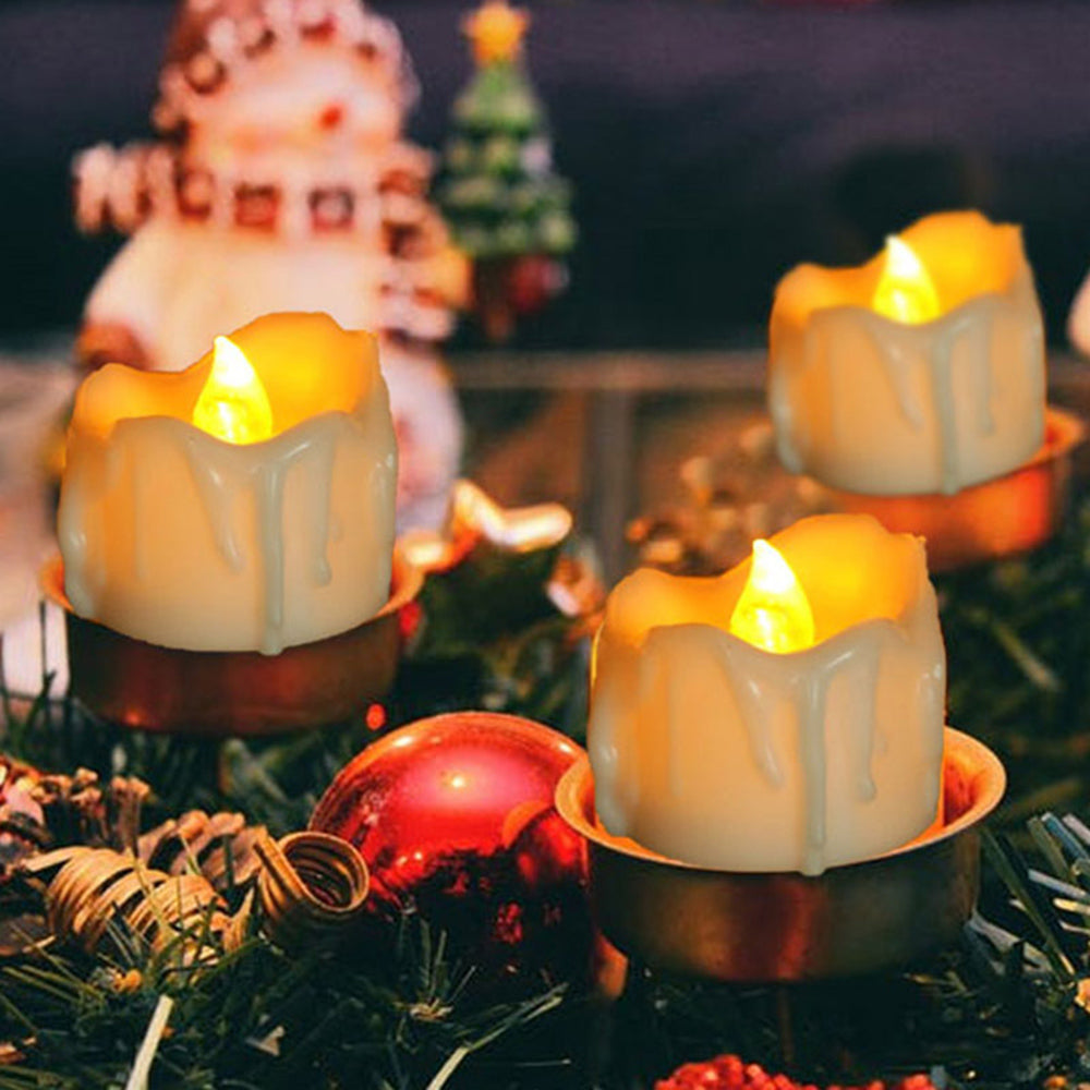 Flameless Flickering LED Tea Lights for Home Table and Party Decor view 6