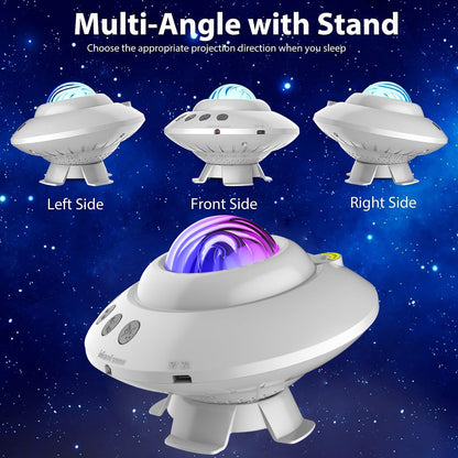 UFO Aurora Star Projector Night Light Lamp for Bedroom Ceiling view 6