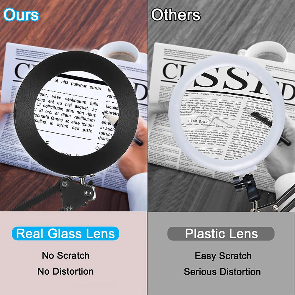 Magnifying Glass with Light and Stand 8 Diopter 2 in 1 Desk Lamp view 10
