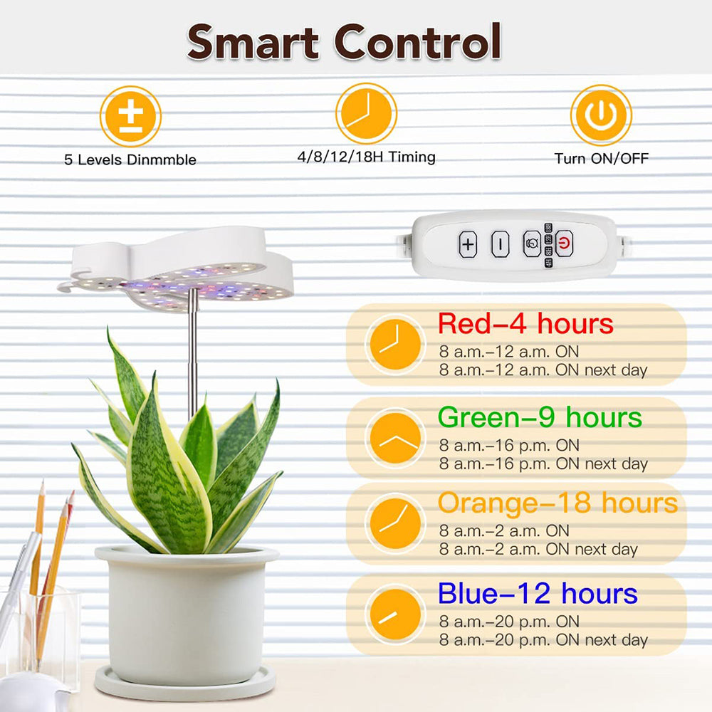 Cute Bee Shape LED Grow Lights for Indoor Plants Seedlings and Herbs view 8