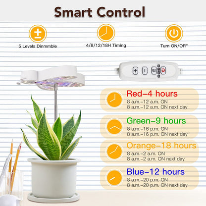 Cute Bee Shape LED Grow Lights for Indoor Plants Seedlings and Herbs view 8