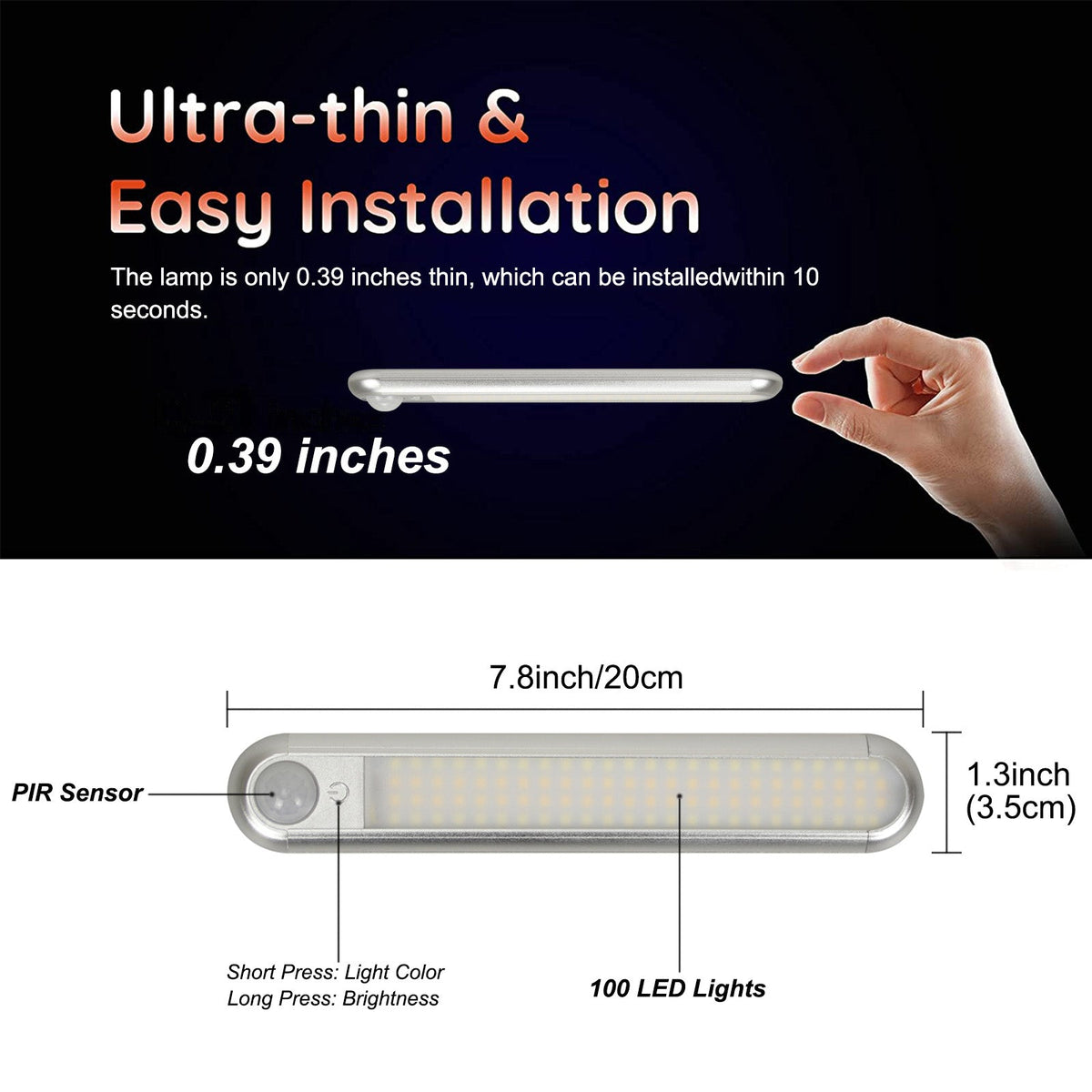 LED Closet Light Motion Activated for Closet Cabinet and Stairs view 9