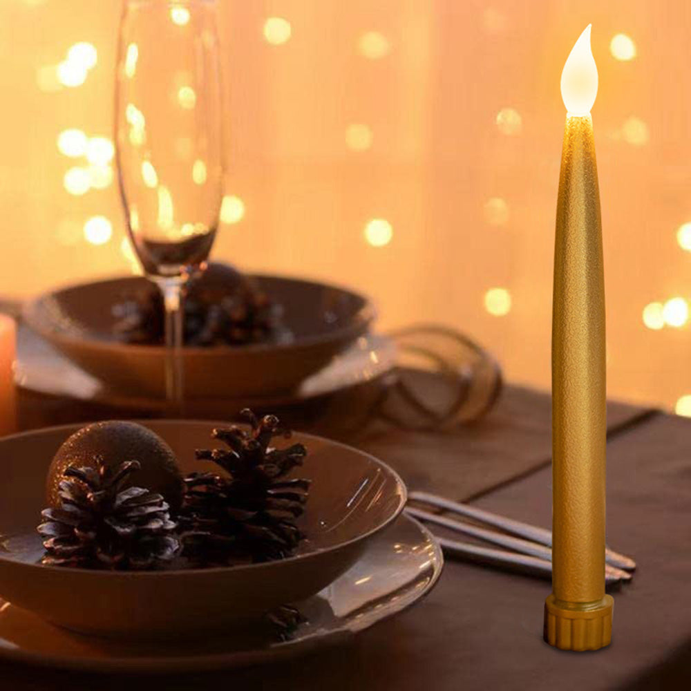 Gold Flameless LED Taper Candle Light for Home Table and Party Decor view 6