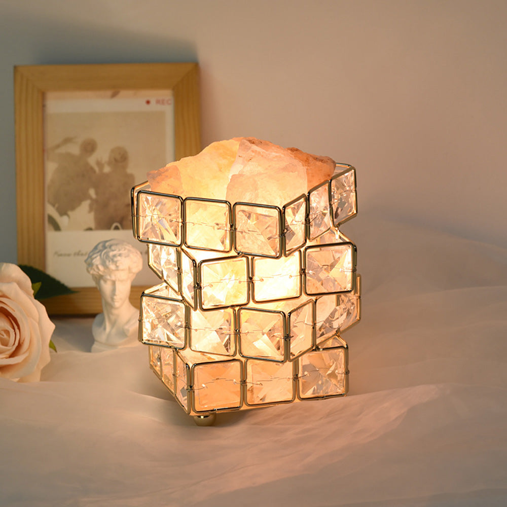 Crystal Night Light Table Lamp for Bedroom Nightstand and Desk view 10