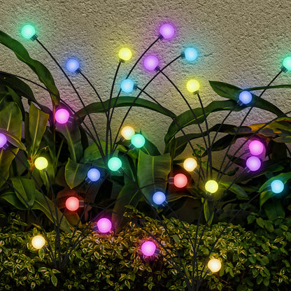 Solar Garden Lights 6 8 10 Bulbs 2 Pack for Lawn Yard and Patio view 9