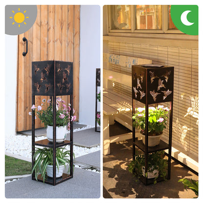 Solar Power Double deck Flower Lamps for Garden Yard and Patio view 5