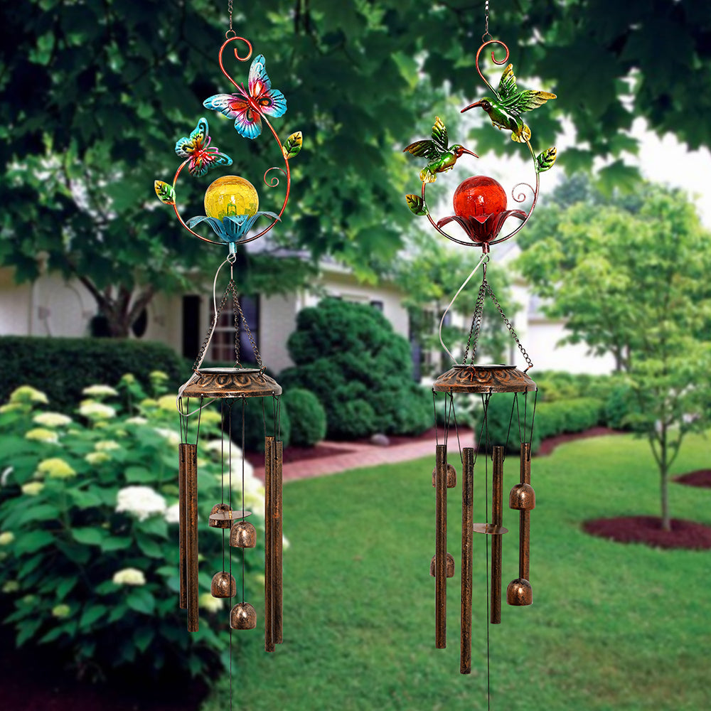 Solar Outdoor Wind Chimes Patio Lights for Garden Porch and Yard view 5