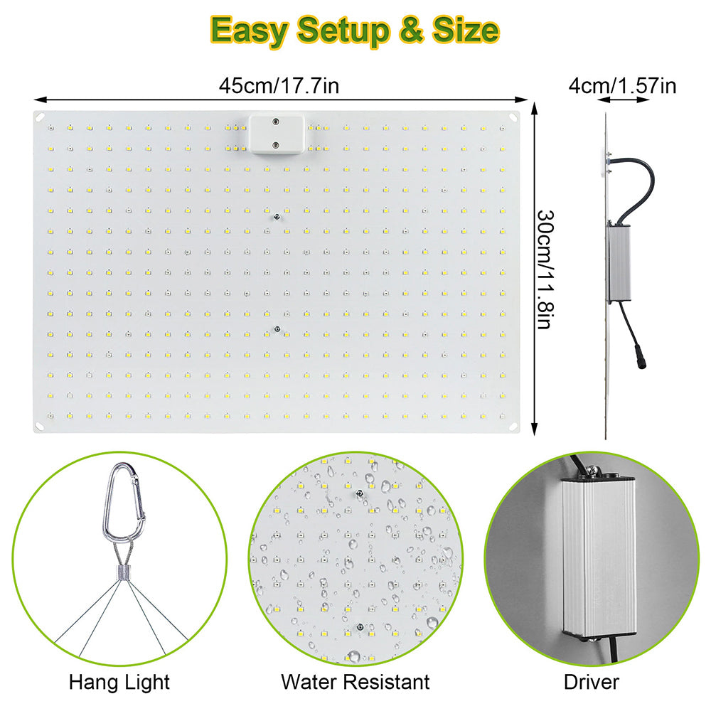 LED Grow Light Full Spectrum 192 to 360LEDs 25W to 65W for Seedlings view 8
