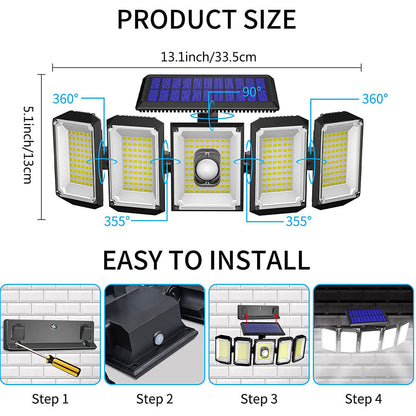 Outdoor Motion Sensor Solar Lights with Remote Control for Garden Yard view 6