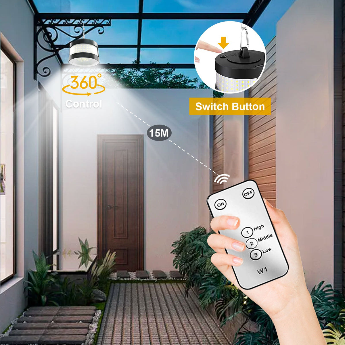 160 LED Outdoor Waterproof Solar Pendant Lights for Garden and Patio view 8