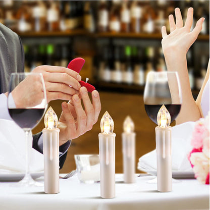 Flameless Taper LED Candles for Home Table Mantel and Party Decor view 9
