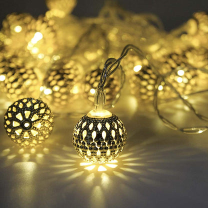 LED Moroccan Hanging String Lights 1.5m 10LEDs 3m 20LEDs for Bedroom view 3