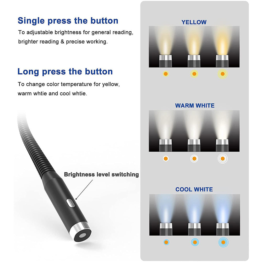 LED Neck Reading Light for Books Bed Desk and Travel Reading view 11