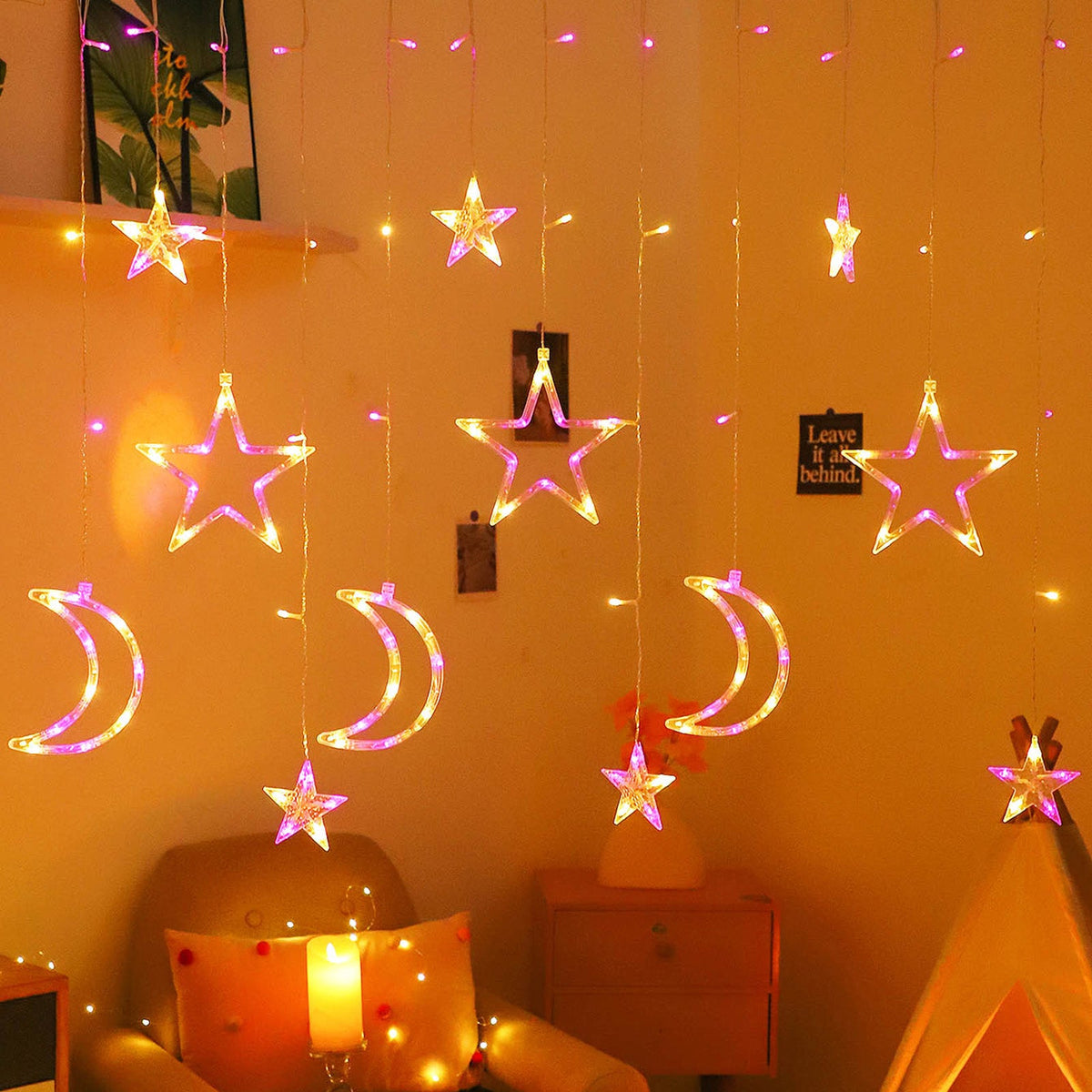 Waterproof LED Curtain Icicle String Light 3M 120LEDs for Window Decor view 11