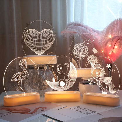 3D Illusion Night Lights Lamp for Bedroom Hallway and Bathroom view 9