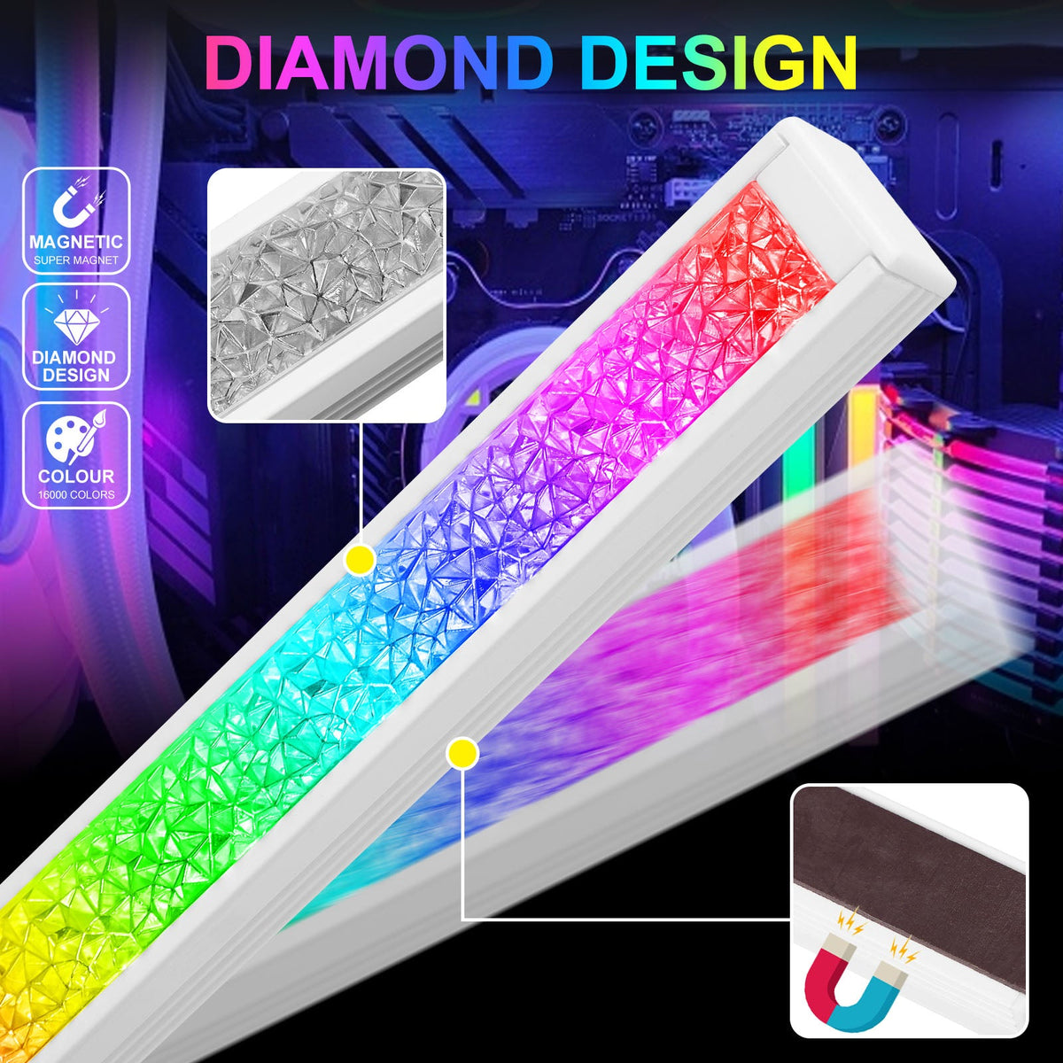 ARGB LED Strip for PC with 5V 3 pin for Gaming PC Case Lighting view 8