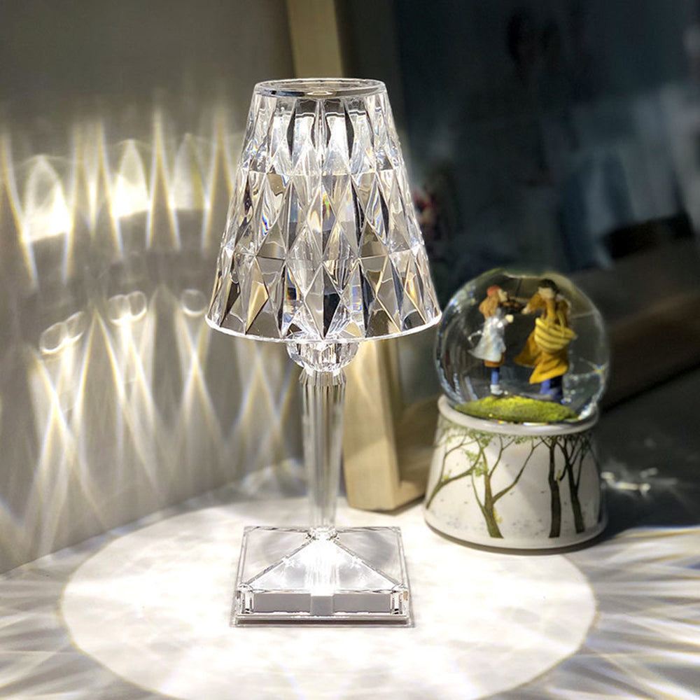 LED Wine Cup Shape Crystal Table Lamp for Bedroom Nightstand and Desk view 9