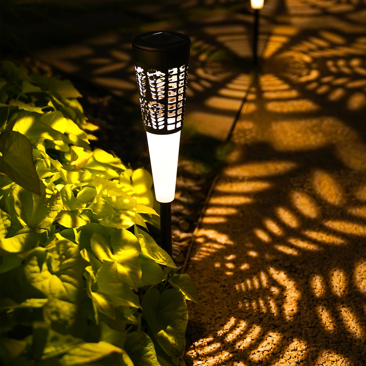 Waterproof LED Solar Pathway Lights RGB Warm White for Garden Yard view 9