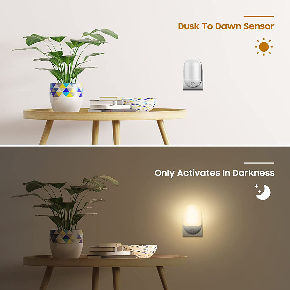 Wall Plug in PIR Motion Sensor LED Night Light Lamp for Bedroom view 9