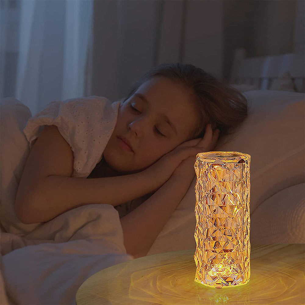 LED Rose Crystal Table Lamp for Bedroom Nightstand and Desk Decor view 9