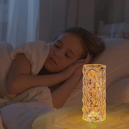 LED Rose Crystal Table Lamp for Bedroom Nightstand and Desk Decor view 9