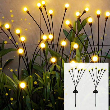 Solar Garden Lights 6 8 10 Bulbs 2 Pack for Lawn Yard and Patio view 10