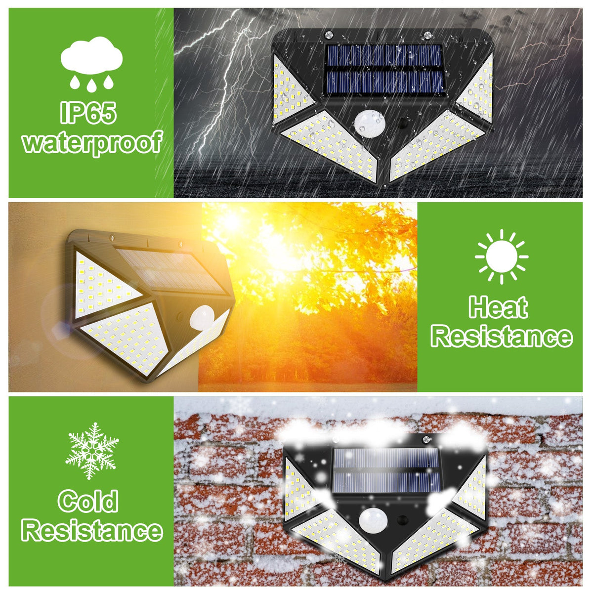 Outdoor 128 LEDs Solar Motion Sensor Lights for Garden Yard and Patio view 5