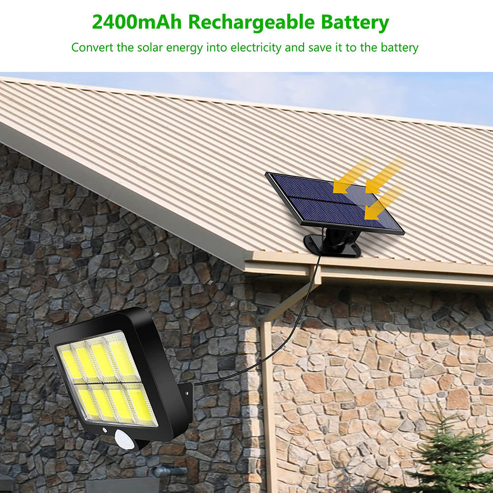 Outdoor LED Solar Motion Lights with Remote Control 160 Bright COB view 9