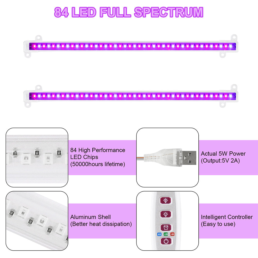 LED Grow Light Strips for Indoor Plants Seedlings and Herb Shelves view 12