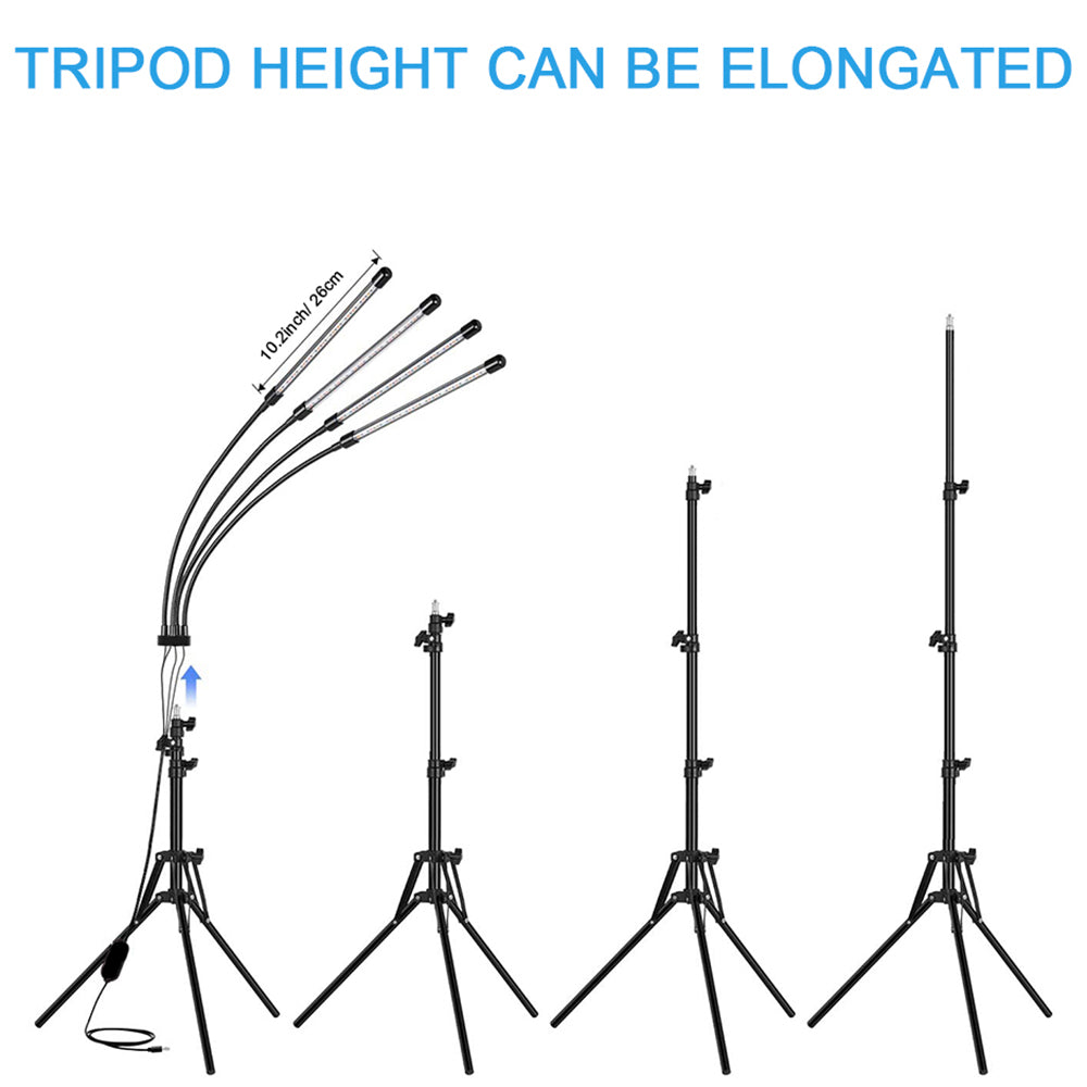 Floor Plant Light Tripod Stand 38 to 120cm and 3 Modes for Seedlings view 11