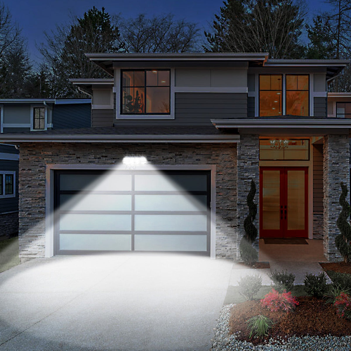 Outdoor LED Solar Motion Sensor Wall Lights for Garden Yard and Patio view 11