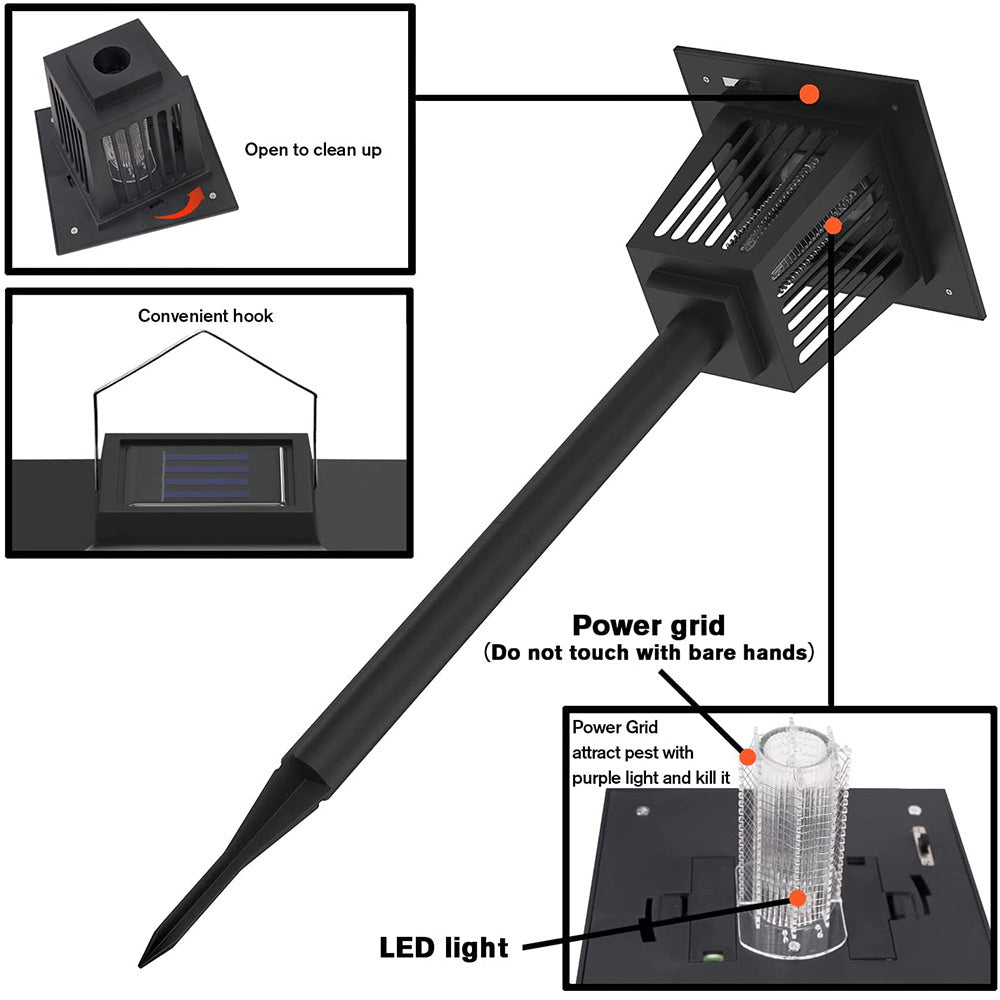 Solar Pathway Lights LED Mosquito Killer Light for Patio and Garden view 9