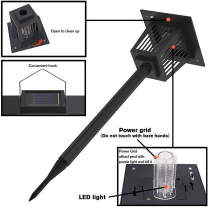 Solar Pathway Lights LED Mosquito Killer Light for Patio and Garden view 9