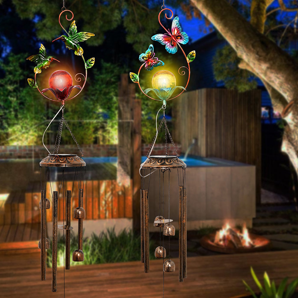 Solar Outdoor Wind Chimes Patio Lights for Garden Porch and Yard view 7