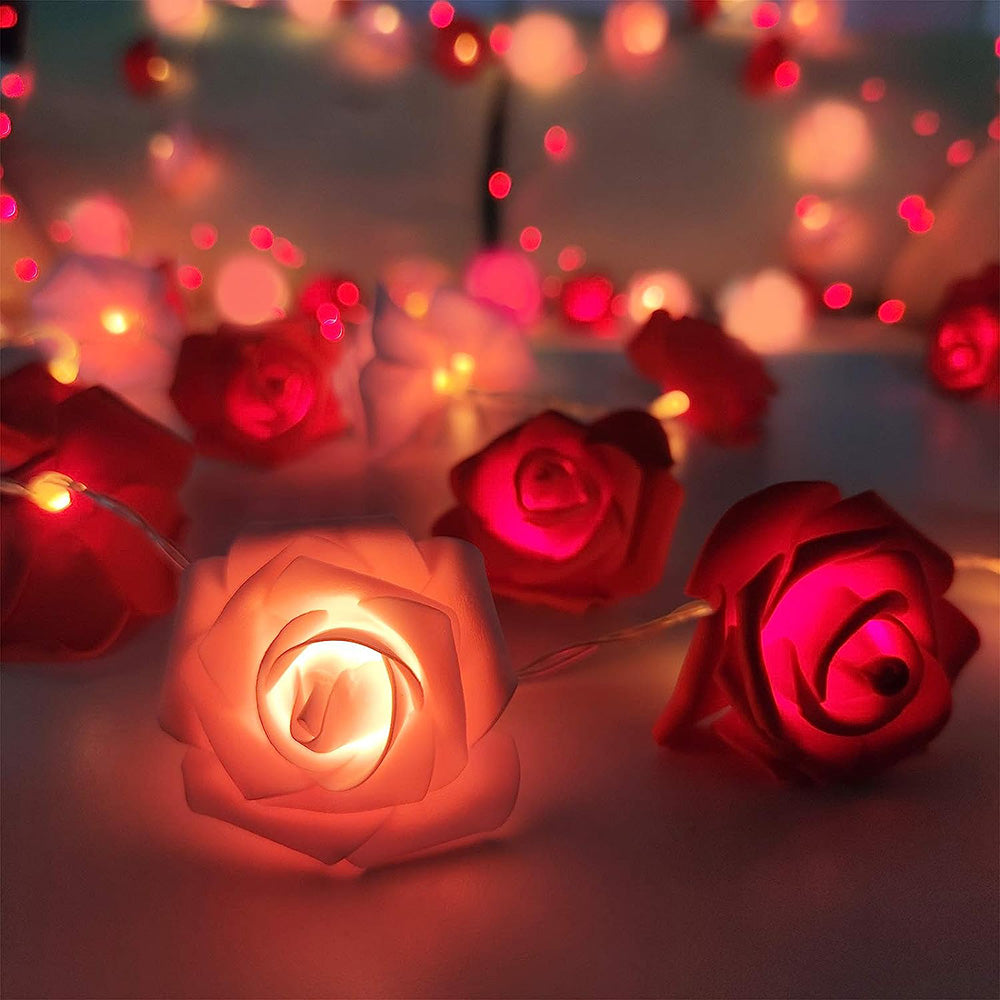 Rose Flower Fairy String Lights for Bedroom Party and Wedding Decor view 9