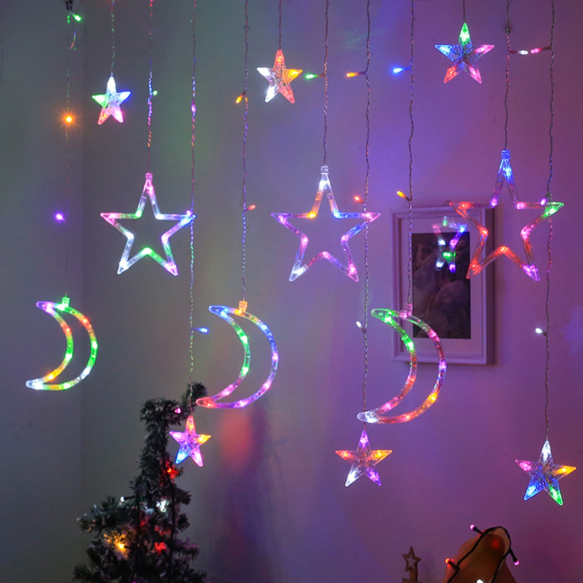 Waterproof LED Curtain Icicle String Light 3M 120LEDs for Window Decor view 9