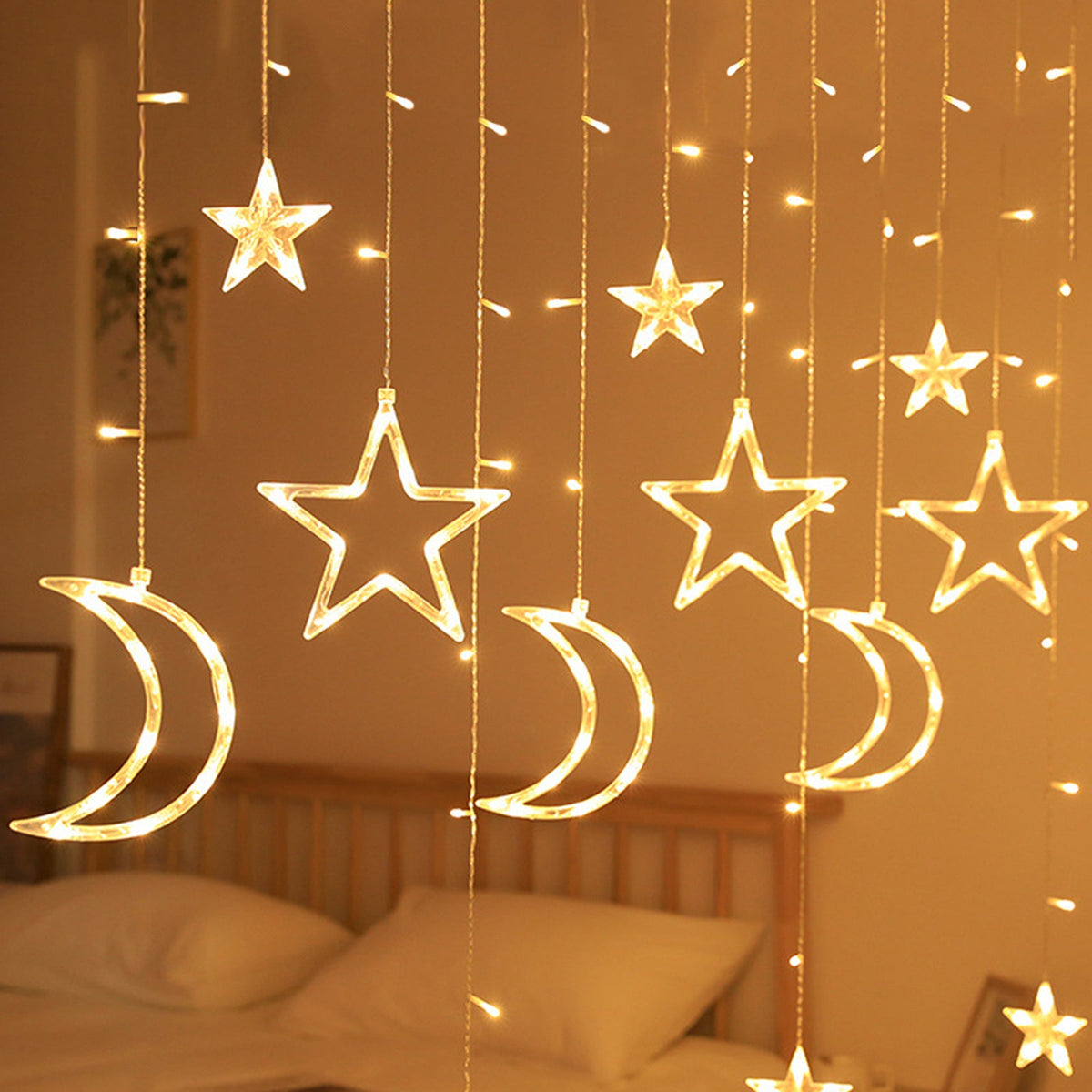Waterproof LED Curtain Icicle String Light 3M 120LEDs for Window Decor