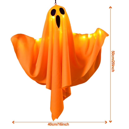 Spooky Halloween Glowing Ghost Hanging LED Lights for Yard Door view 6