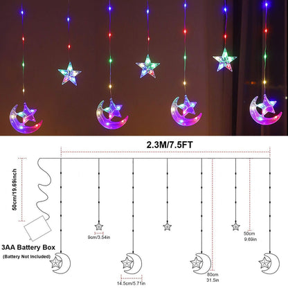 Waterproof LED Curtain Icicle String Light 2.3M 82LEDs for Party Decor view 7