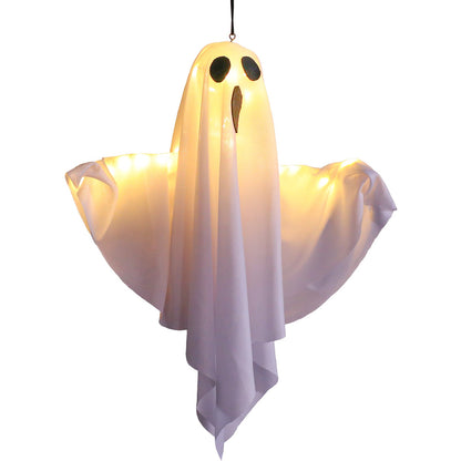 Spooky Halloween Glowing Ghost Hanging LED Lights for Yard Door view 3