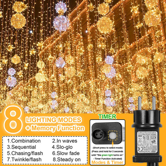 Low Voltage Power Saving LED String Light 20M 50M 100M for Party Decor