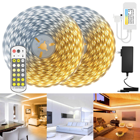 Dimmable LED Strips Light with Remote Control 3000K to 6000K