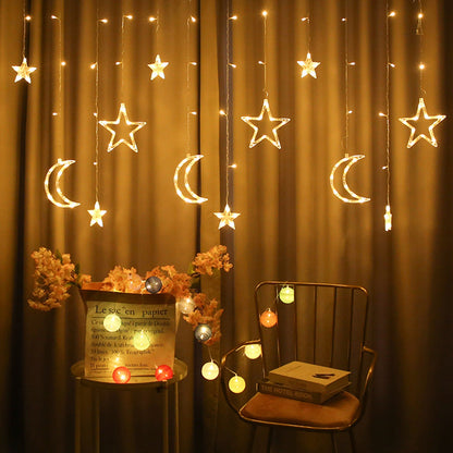 Waterproof LED Curtain Icicle String Light 3M 120LEDs for Window Decor view 4