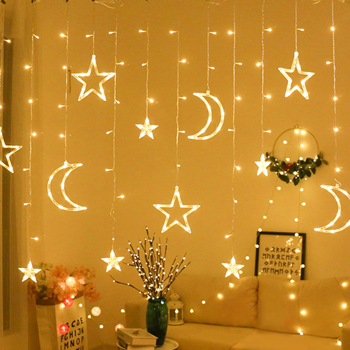 Waterproof LED Curtain Icicle String Light 3M 120LEDs for Window Decor view 2