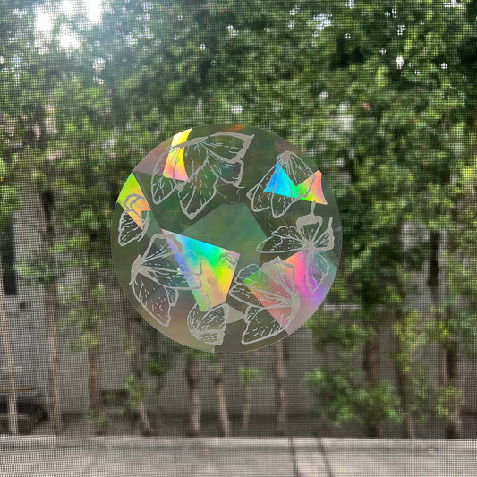 Butterfly Sun Catcher Sticker for Home Windows and Rainbow Decor