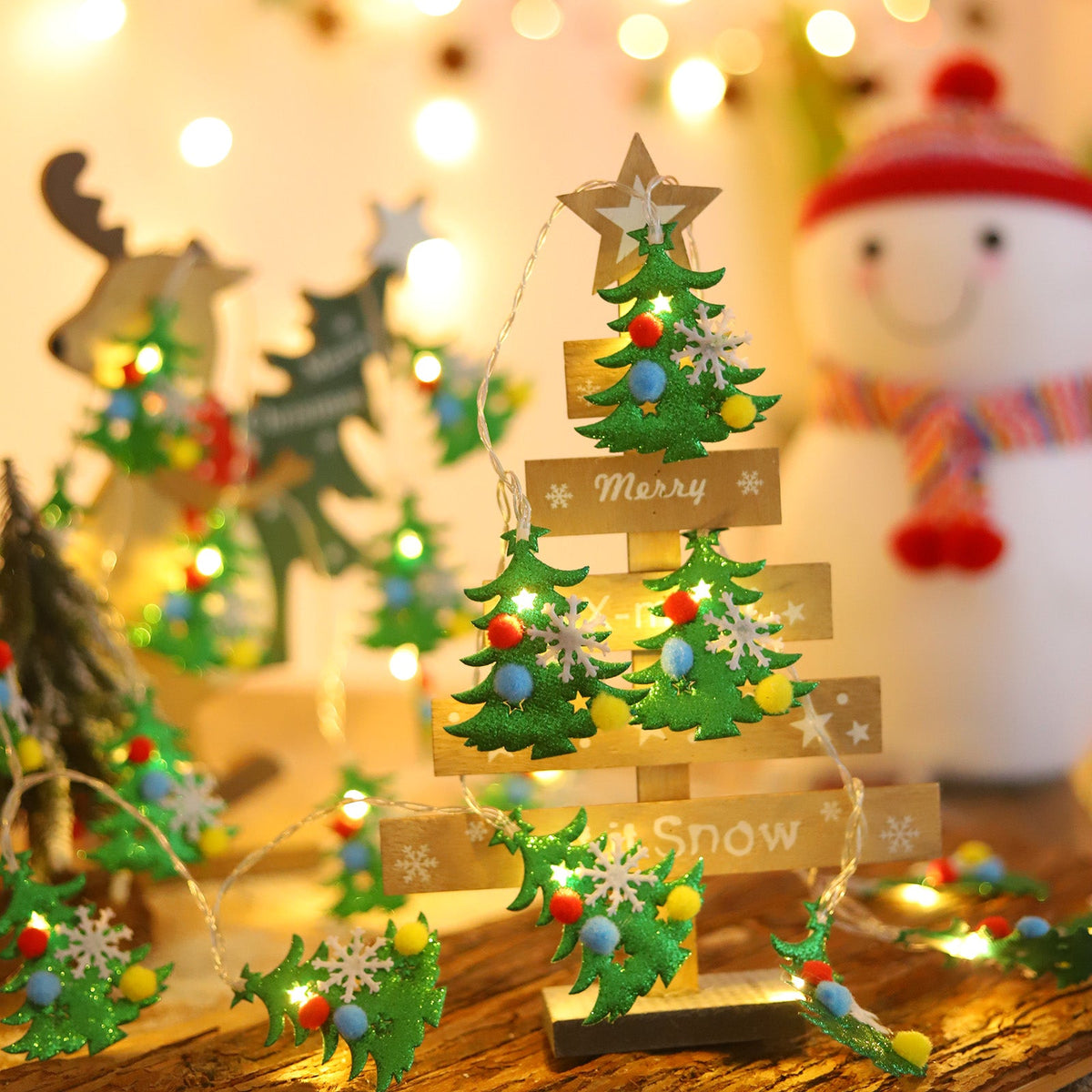 Christmas Pattern String Light 1.5M 10LEDs for Tree and Window Decor view 13