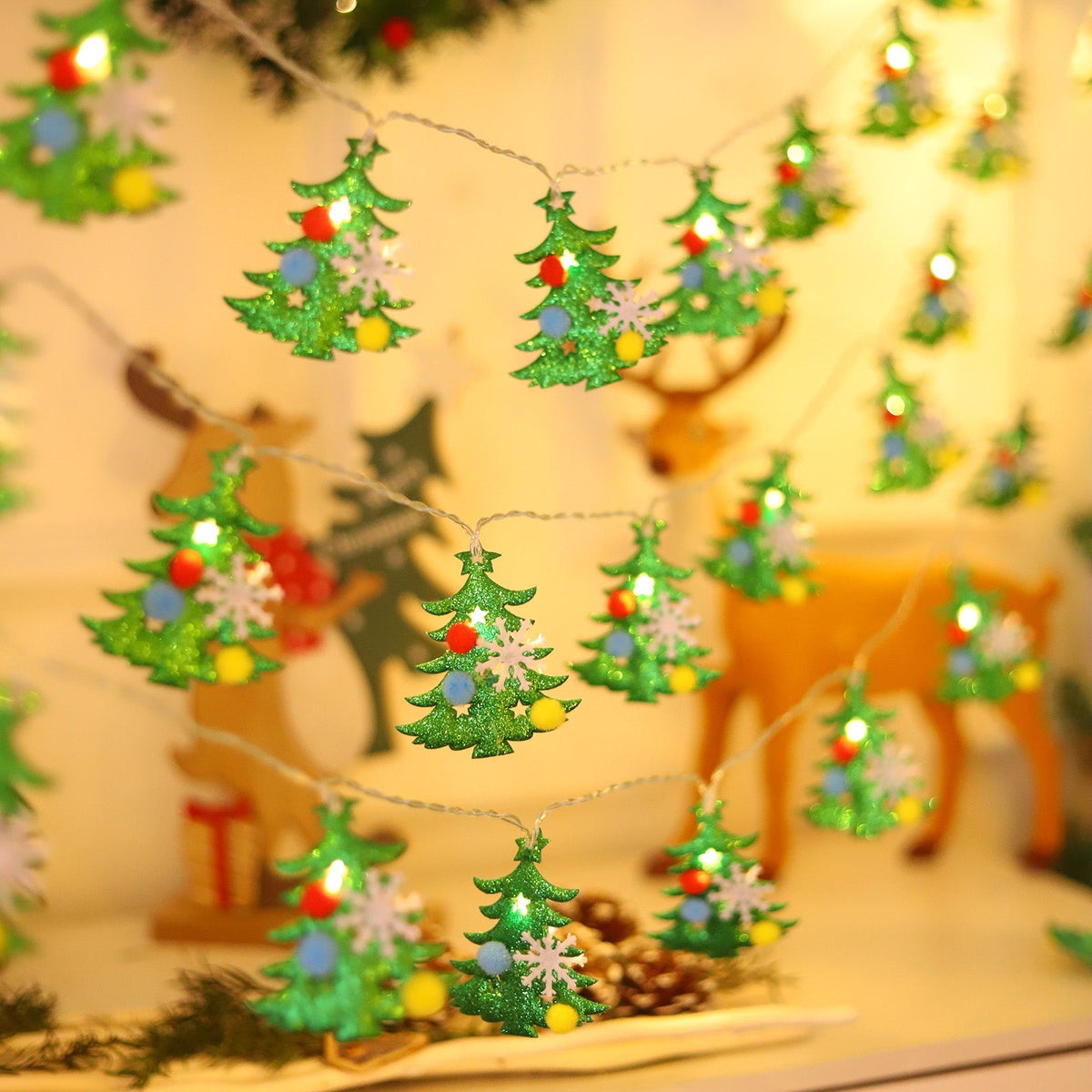 Christmas Pattern String Light 1.5M 10LEDs for Tree and Window Decor view 14