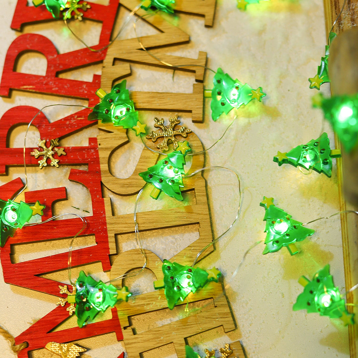 Copper Wire LED String Lights Christmas Pattern for Bedroom Decor view 16